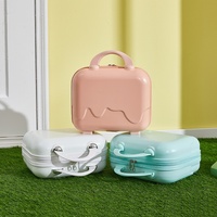 Valise étanche à fermeture éclair pour crème glacée, style frais, 14 pouces, pour femme, étui léger pour étudiante, mini trousse de maquillage, directement de l'usine