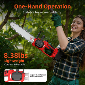 Scie à chaîne sans fil portative 21V de qualité industrielle pour la coupe du bois, idéale pour l'<span class=keywords><strong>élagage</strong></span> de jardin, vente en gros OEM - Product Image 4