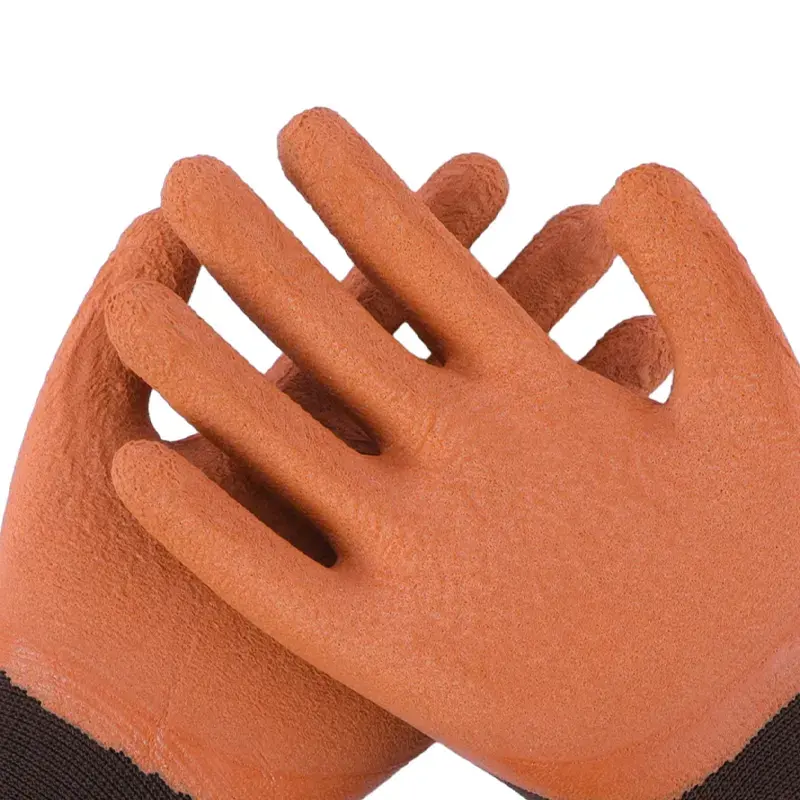 ถุงมือหนาเทอร์รี่ถุงมือทำงานประกันแรงงานถุงมือให้ความอบอุ่นกันน้ำกันลื่น