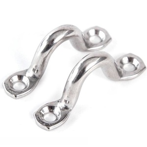 M8 316 Acier Inoxydable Boat Top Pad Eyes Eye Straps Kayak Deck Loops Tie Down Anchor Points Footman Loop pour Kayak Canoë Gréement - Product Image 1