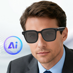 แว่นตาอัจฉริยะที่ขับเคลื่อนด้วย AI พร้อมเลนส์ 4K ควบคุมด้วยเสียงแบบไร้สาย รองรับ WiFi ฟังเพลง โทรออก-รับสาย สำหรับ<span class=keywords><strong>การ</strong></span><span class=keywords><strong>ถ่าย</strong></span><span class=keywords><strong>ภาพ</strong></span> - Product Image 1