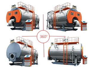 Chaudière à vapeur horizontale à tubes de fumée WNS à performance stable, au gaz ou au mazout, adaptée à un usage industriel dans les usines de sucre - Product Image 3