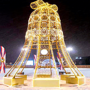 Décoration de Noël en forme de cloche LED pour l'extérieur, idéale pour les rues commerciales, les parcs et les projets de paysagisme festif - Product Image 1