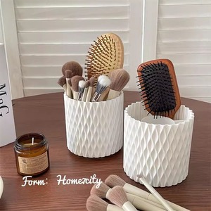 Modern Cosmetic Brush Holder Plastic 1-3L Desktop Organizer Makeup Storage Container - Product Image 4