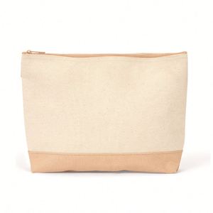Women's <b>Large</b> 10*8*2 Inch Cotton Zipper Skin Care Dental Pouch Zippered Canvas <b>Makeup</b> Organizer Pouch for Purse Travel <b>Bag</b> - Product Image 2