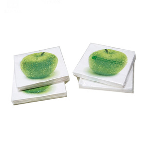 Santian Healthy Materials Servilletas de papel impresas sin aroma de 3 capas Servilletas de cóctel plegables coloridas en estilo de paquete - Product Image 1