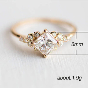 Square Geometric Design Ring Classic Finger Ring for Women - Product Image 4