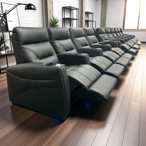 كرسي مسرح منزلي فاخر أفضل جودة كرسي جلد كهربائي للمقعد قوة سينما منزلية أرائك أفلام بتصميم حديث - Product Image 4