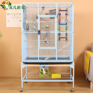 Vente en gros en Chine <span class=keywords><strong>pas</strong></span> <span class=keywords><strong>cher</strong></span> animal de compagnie oiseau perroquet Cage grand gros animal Pigeon perruche Cage pour <span class=keywords><strong>canaris</strong></span> élevage Kandang Burung avec roues - Product Image 3