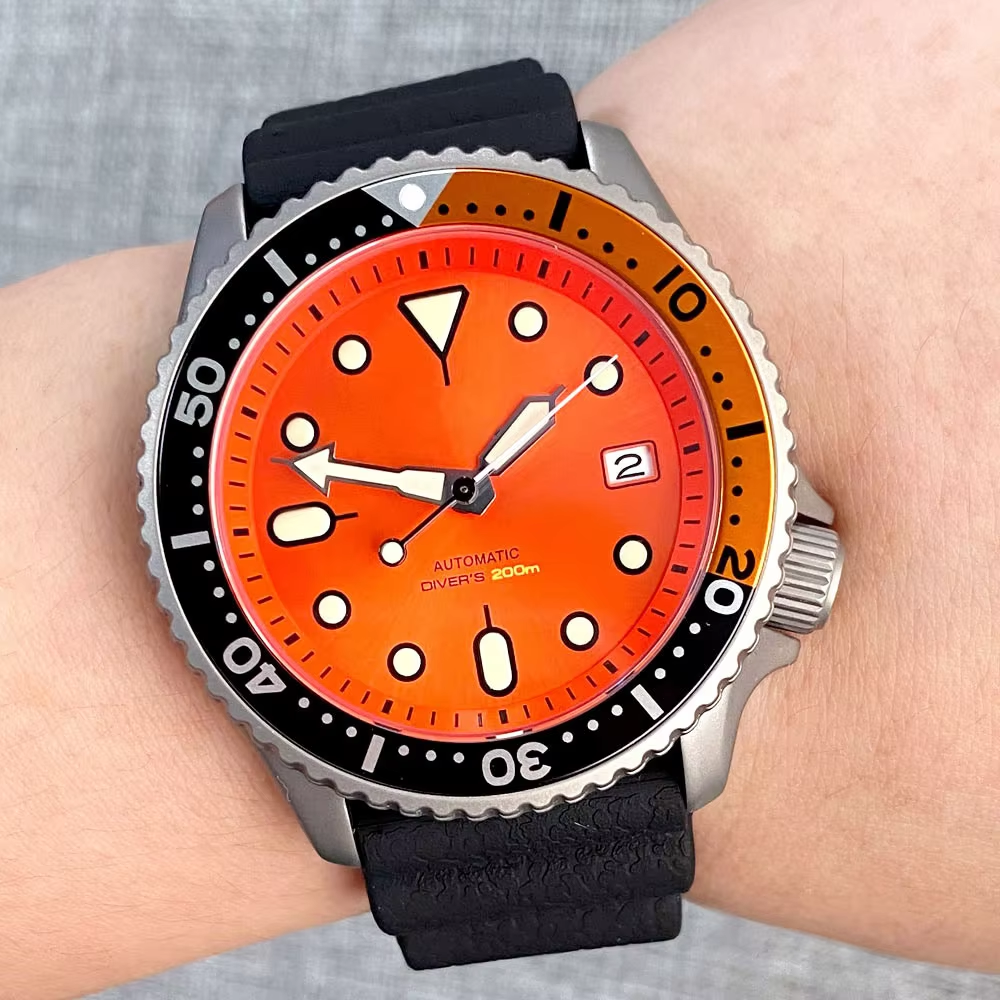 nologo orange dial+orange black insert