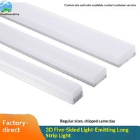 Lampu Strip LED Lima Sisi untuk Penggunaan di Gym, Warnet, Ruang Konferensi, Supermarket, Lampu Plafon LED Persegi