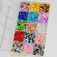 Kit de fabrication de bijoux DIY à 15 compartiments, perles de verre multicolores de 4 mm et perles tubulaires, coffret pour artisanat et colliers