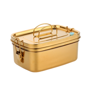 Top Grade Picnic Lunch Box Dinning Dishes Plates Stainless Steel Double Wall 18/10 Meal Box