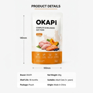 <span class=keywords><strong>Nourriture</strong></span> <span class=keywords><strong>humide</strong></span> de haute qualité <span class=keywords><strong>pour</strong></span> chats et chiens en sachet |   Aliments <span class=keywords><strong>pour</strong></span> animaux de compagnie OEM/ODM avec de la viande fraîche |   Vente en gros directe d'usine - Product Image 4