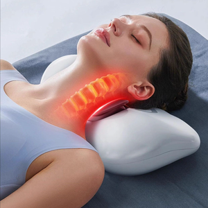 Mini <span class=keywords><strong>masseur</strong></span> de cou à pression digitale avec chaleur, simulation humaine, chauffant, vibrant, pétrissage des tissus profonds, télécommande sans fil - Product Image 5