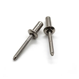 Rivets aveugles à tête dôme en acier inoxydable, ouverts et fermés, composants de fixation industriels, tailles et placages personnalisés disponibles - Product Image 1