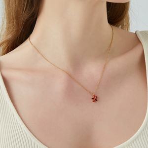 สร้อยคอเพทายรูปผลไม้แบบใหม่สำหรับฤดูใบไม้ผลิ เครื่องประดับผู้หญิงสีสันสดใส - Product Image 6