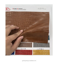 Tissu en cuir polyuréthane gaufrage crocodile pu cuir pu pour sac