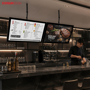 Écran de menu numérique suspendu mural, écran LCD suspendu pour café, restauration rapide - Product Image 1