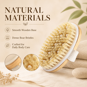 Éponge de massage ovale en bois de lotus avec poils de sanglier, tête de brosse corporelle avec plaque de fixation en plastique blanc et sangle tressée pour la main - Product Image 2