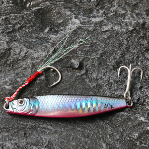 Señuelo de pesca tipo S de 40g con doble anzuelo para macarela, dorada, bacalao y otros peces de fondo. - Product Image 2
