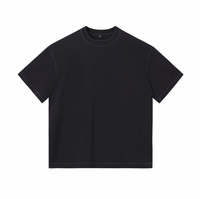 T-shirt BQ de haute qualité 100 % coton délavé à l'acide, épais, personnalisable, pour homme, style vintage streetwear urbain, qualité supérieure