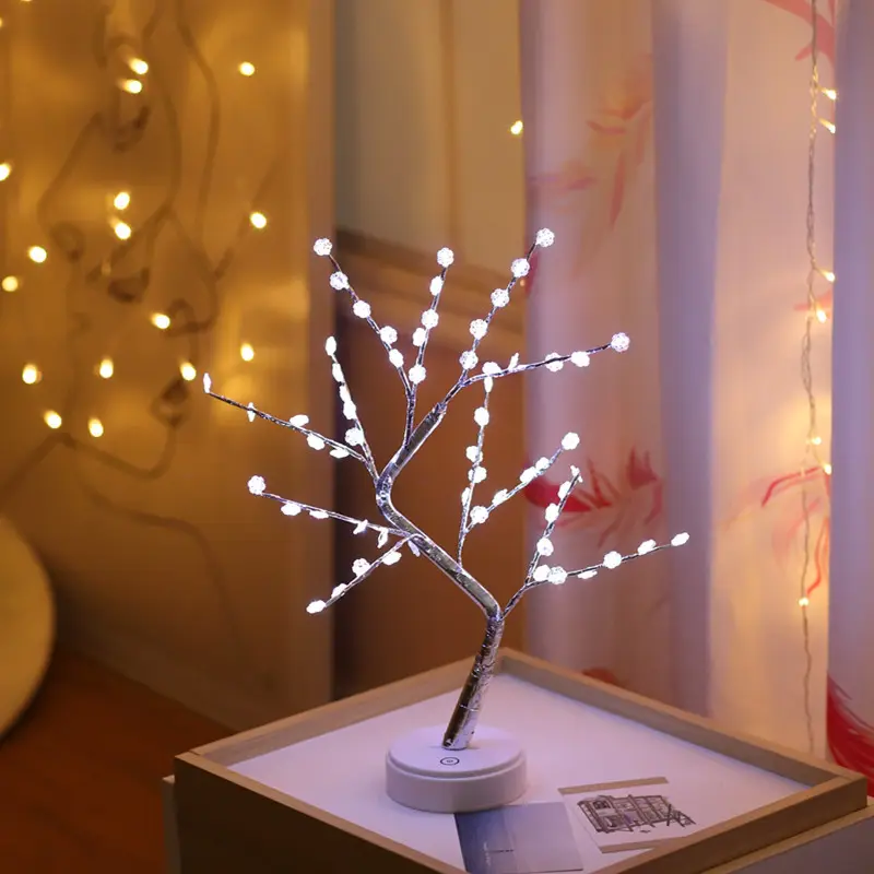 Lampe d'arbre bonsaï artificiel, bricolage de plante, pour décoration de noël, éclairage de table, mariage et vacances, vente en gros, Amazon
