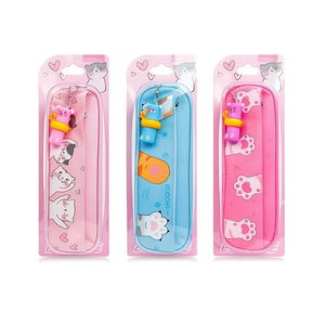 Crayonsh Pencil Case With Keychain Zipper Closure Digital Printing School Office Supplies Novelty Design - Product Image 1