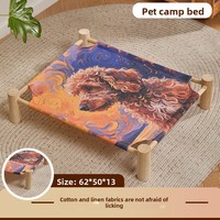 Lit de voyage pour animaux de compagnie pour chats et petits chiens - Surélevé par rapport au sol, résistant à l'humidité, amovible et lavable, toutes saisons