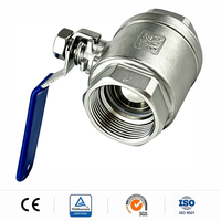 Robinet à bille fileté en acier inoxydable Pn25, 2 pièces, 1 pouce, pour eau chaude, pour l'alimentation en eau municipale