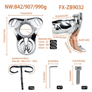 Soporte Metálico para Pene con Correa Ajustable para Ayuda en la Erección Masculina, Jaula de Acero Inoxidable para Pene, Juguete Sexual de Bondage - Product Image 6