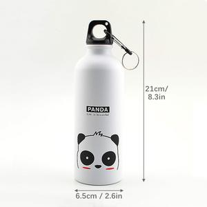 Botella de agua deportiva de aluminio de 500ml, botella con patrón de animales de dibujos animados para niños, botellas de elefante, León, conejo - Product Image 2