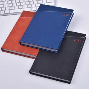 Kinh Doanh Chương Trình Lập Kế Hoạch 2025 Cuaderno Nhật Ký A5 PU Da Bìa Cứng Tạp Chí Ngân Sách Năm Lịch Máy Tính Xách Tay Cho Cuộc Họp