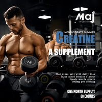 Permen Kunyah Creatine Monohydrate 5000mg untuk Dewasa, Kemasan Besar 200g, untuk Meningkatkan Kekuatan dan Stamina Otot