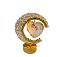 Lampe LED pour cadre photo en forme de lune, éclairage intégré, lampe de bureau double usage, miroir, veilleuse décorative créative pour