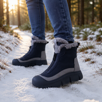 Chaussures et bottes d'hiver pour femmes, nouvelles, en fourrure épaisse, imperméables, confortables, douces, respirantes