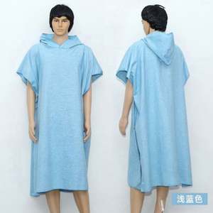 Peignoir de plage respirant en microfibre 100 % polyester personnalisé pour femme, avec logo, séchage rapide, capuche, pour vêtements de bain, facile à enfiler - Product Image 1