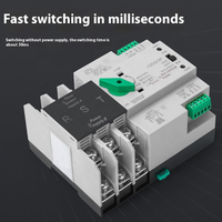 ATS 40A/63A/80A/100A/125A Contrôleur de commutateur de transfert automatique Générateur de puissance ininterrompu double mode pour 2P/3P/4P