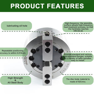 <span class=keywords><strong>Mandrin</strong></span> à 2 Mâchoires pour <span class=keywords><strong>Tour</strong></span> à <span class=keywords><strong>Bois</strong></span>, Fabricant, 4, 5, 6, 8, 10, 12 Pouces, <span class=keywords><strong>Mandrin</strong></span> Hydraulique Solide pour Taraudage et Fraisage - Product Image 3