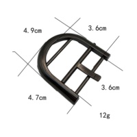 Boucle ardillon en alliage de zinc de 36 mm en forme de fer à cheval, boucle de sac à axe central réglable - Accessoires pour sacs et sacs à main