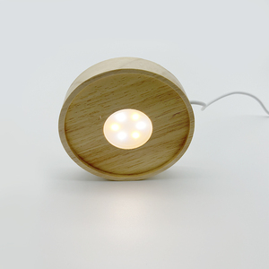 Base de <span class=keywords><strong>lampe</strong></span> en bois illuminée par LED 3D multi-usage veilleuse diffuseur d'arômes d'huiles essentielles alimenté par USB décoration intérieure moderne nuit intelligente - Product Image 1