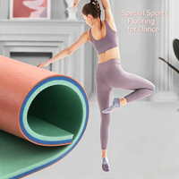 HANLI 4,5mm Gem-Textur Indoor Tischtennis-Rollboden aus PVC, Wärmedämmende Umweltfreundliche CE-Zertifizierte Bodenmatte