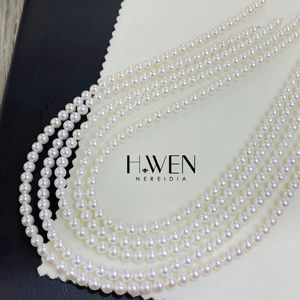 H. wen 1-6a מבריק גבוהה מים מתוקים טבעיים עגולים מחרוזת פנינה 2-12 מ "מ גבוהה אבקה לבנה באיכות גבוהה סגול - Product Image 1