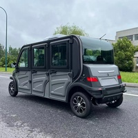 Voiture électrique mini de luxe gris mat avec 6 sièges, autonomie de 80 km, batterie au plomb-acide pour hôtels de villégiature et utilisation immobilière