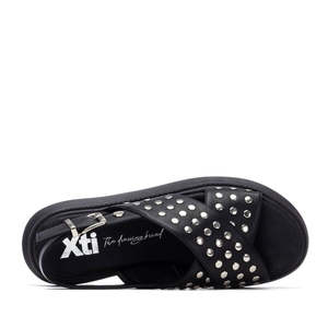 Sandales compensées noires Xti pour femme, talon de 36,4 cm, style plateforme - Product Image 5
