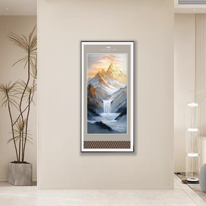 <span class=keywords><strong>Pintura</strong></span> decorativa de <span class=keywords><strong>paisaje</strong></span> esmaltada de estilo chino nuevo minimalista moderno - Product Image 3