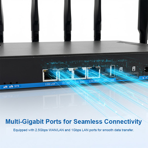 Nuevo MT7988AV Chipset cifrado 1GB DDR4 NSA/<span class=keywords><strong>SA</strong></span> Mimo 4*4 Wifi7 tribanda 2,4G y 5,8G y 6G 19000Mbps 5g módem Dual Sim Slot Router VPN - Product Image 4