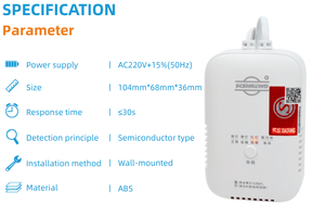 Family Safety Gas Leak Detector <strong>Flammable</strong> Gas OEM ODM Intelligence Gas Alarm Detector for Factory Price