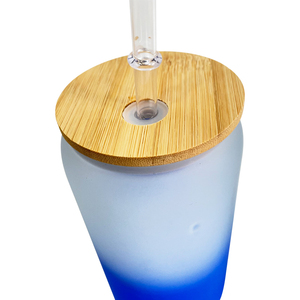 Sublimation artisanat de sublimation cadeaux personnalisés verres à boire de forme élégante 16oz sublimation blanc couleur froide canette de bière tasses en verre pour impression presse à chaud - Product Image 3