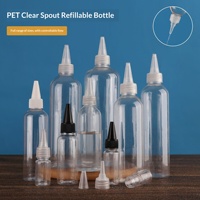 Bouteilles à bec verseur en plastique PET transparent pour pigments et lotions, vente en gros, Hebei